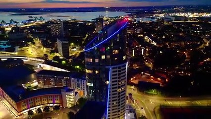 Portsmouth sunset by air -video by  Elmer Maniebo