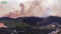 Imágenes aéreas del incendio de Pont de Vilomara