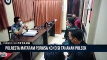 Memastikan Aman, Kasat Reskrim Dan Tim Puma Polresta Mataram Cek Tahanan Polsek