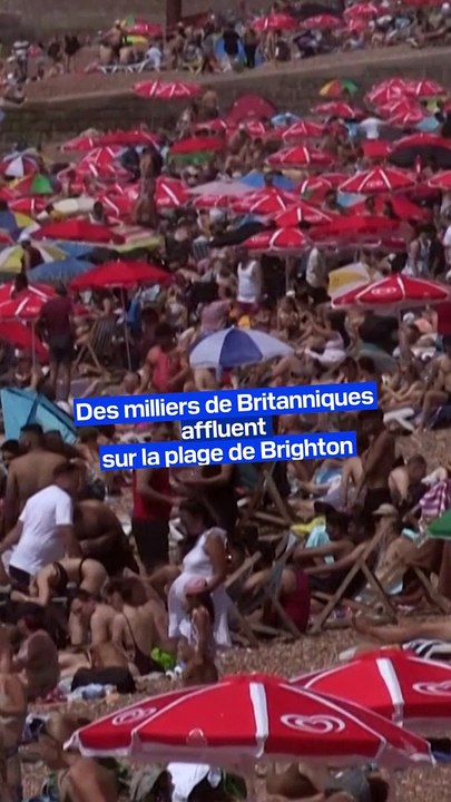 Avec les fortes chaleurs, des milliers de Britanniques se ruent sur la plage de Brighton