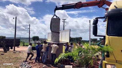 MONTAGEM DA ESTATUA DE DOM VITAL EM PEDRAS DE FOGO
