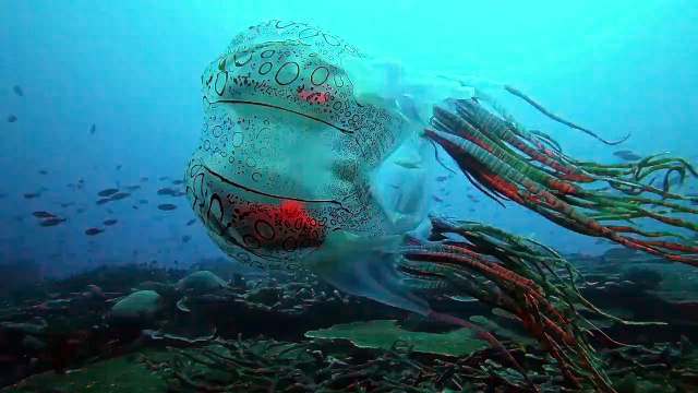 Des plongeurs capturent la vidéo d'une méduse incroyablement rare, la Chirodectes maculatus, qui n'a été observée qu'une seule fois par l'Homme