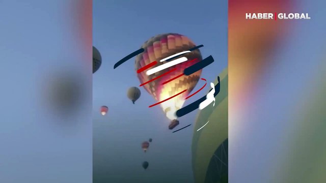 Turistleri taşıyan uçan balon acil iniş yaparak yere çakıldı: O anlar kameraya yansıdı!