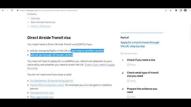 How To Apply UK Transit (Direct Airside Transit) Visa Step By Step Full Details