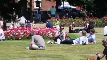 Watch as the people of Leeds soak up the sun as the heatwave hits