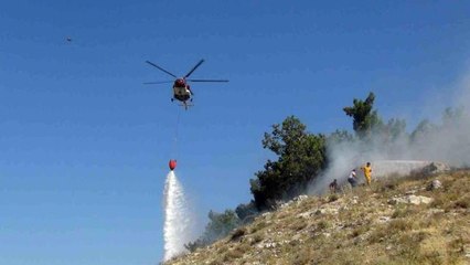 Son dakika haberleri! Silifke'de çalılık yangını büyümeden söndürüldü