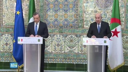 İtalya Başbakanı Draghi iş birliği anlaşmaları için Cezayir'de (2)