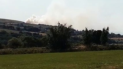 Large grass fire in Loxley Valley, Stannington