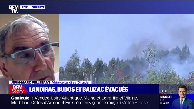 Incendies en Gironde: à la suite des évacuations, il ne reste plus grand monde à Landiras, annonce le maire Jean-Marc Pelletant