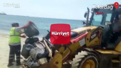 Marmaraereğlisi'nde tatilcilerden geriye 483 ton çöp kaldı