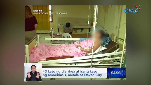 43 kaso ng diarrhea at isang kaso ng amoebiasis, naitala sa Davao City | Saksi