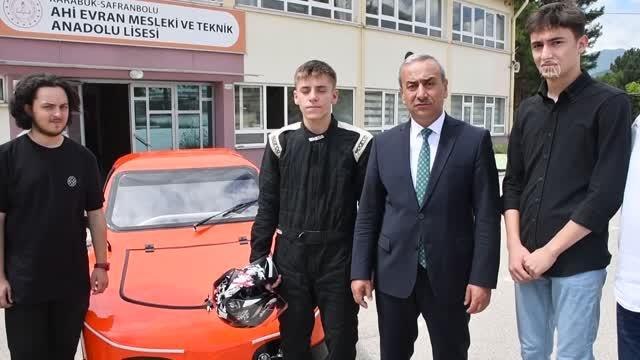 Lise öğrencilerinin tasarladığı elektrikli araçlar TEKNOFEST'e uğurlandı