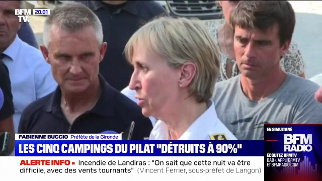 Incendies en Gironde: cinq campings du Pilat ont brûlé à 90%