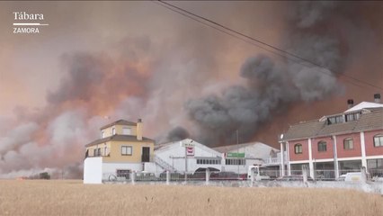 El incendio de Tábara avanza sin control