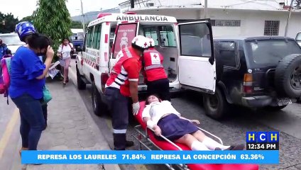 Motociclista embiste a pequeña escolar en bo. La Granja