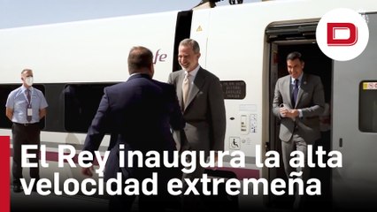 El Rey inaugura la alta velocidad extremeña, un «primer paso» para un gran futuro