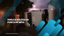 Vuelca camión de volteo por exceso de carga en Punta de Mita | CPS Noticias Puerto Vallarta