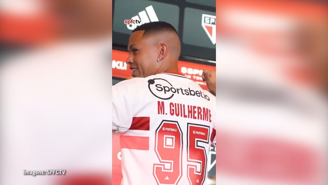 Com camisa 95, Marcos Guilherme é apresentando no São Paulo