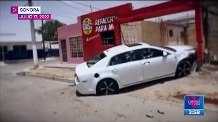 VIDEO: Periodista busca sobreviviente tras ataque en Sonora