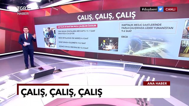 Çalışma Saatleri En Uzun OECD Ülkeleri Açıklandı: Türkiye Yine Zirveyi Kaptırmadı - TGRT Ana Haber