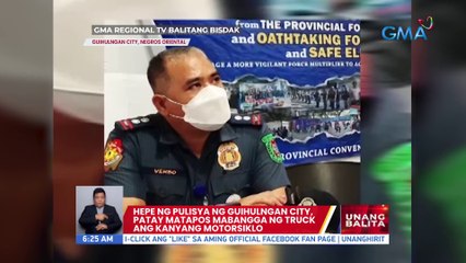 Hepe ng pulisya ng Guihulngan City, patay matapos mabangga ng truck ang kanyang motorsiklo | UB