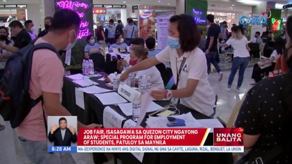 Job fair, isasagawa sa Quezon City ngayong araw; Special program for employemnt of students, patuloy sa Maynila | UB