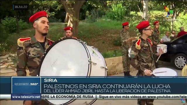 Palestinos residentes en Siria honraron obra del líder Ahmad Jibril