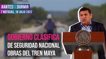 Gobierno clasifica de seguridad nacional obras del Tren Maya