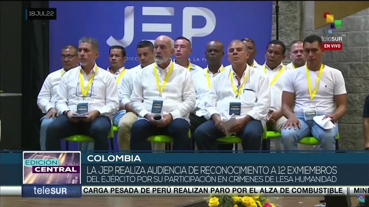 Colombia: La JEP realiza audiencia de reconocimiento a 12 exmiembros del Ejército