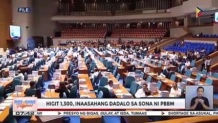 Higit 1,300, inaasahang dadalo sa SONA