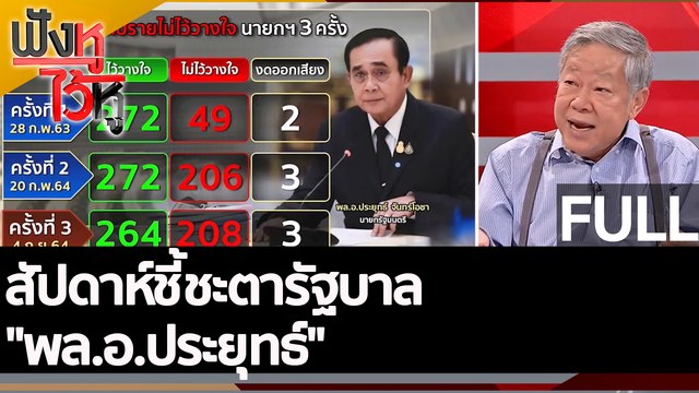 (คลิปเต็ม) สัปดาห์ชี้ชะตารัฐบาล พล.อ.ประยุทธ์ | ฟังหูไว้หู (18 ก.ค.65)