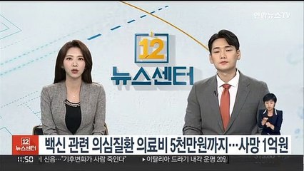 백신 관련 의심질환 의료비 5천만원까지…사망 1억원
