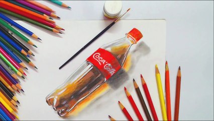 How To Draw 3D Art Coca Cola