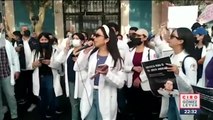 Estudiantes de medicina protestaron en Durango por asesinato de Erick Andrade