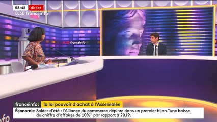 Loi sur le pouvoir d'achat : "Dépenser sans compter, c'est taxer pour rembourser", déclare Gabriel Attal