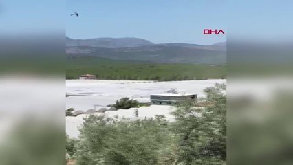 KAŞ'TA HORTUM SERAYA ZARAR VERDİ