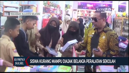 Siswa Kurang Mampu Diajak Belanja Peralatan Sekolah