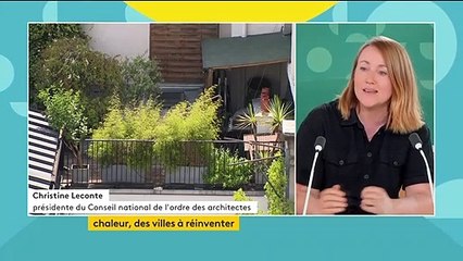 Adapter la ville au réchauffement climatique  : Christine Leconte - FranceInfoTV - 18 07 2022
