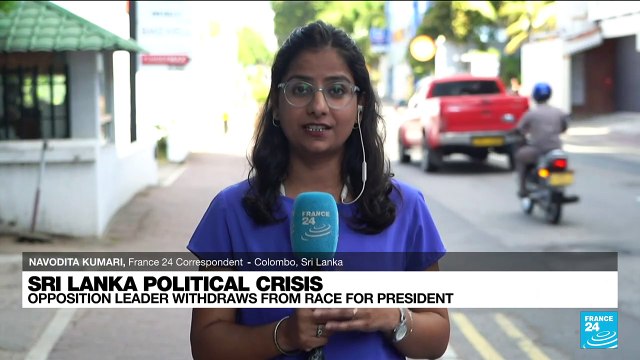 Sri Lankan opposition leader drops out of presidential race as protests planned
