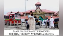 Mallika Sherawat Promotes The Film ‘RkRkay’ At Bandra Station