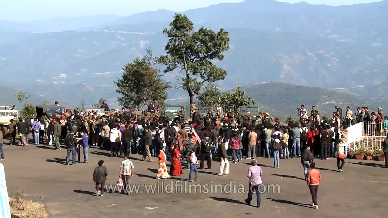 Convoys of vintage WW II Jeeps at World War 2 Peace Rally at Hornbill festival, Kohima