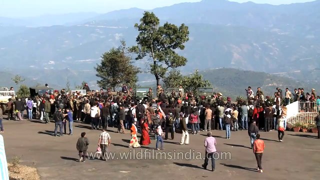 Convoys of vintage WW II Jeeps at World War 2 Peace Rally at Hornbill festival, Kohima