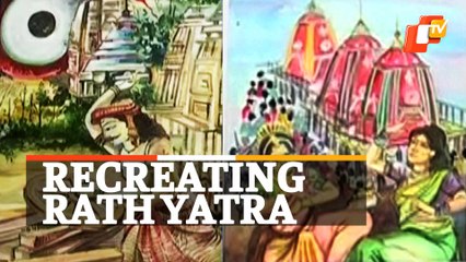 Rath Yatra - Artists Recreate Rath Yatra Atmosphere With Paint Brush