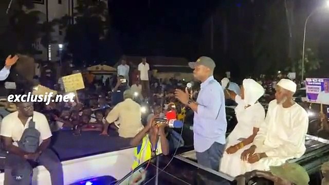 Kaffrine : Sous la pluie, Sonko vilipende Macky Sall et le conseil constitutionnel