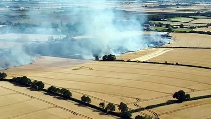 Orston fire captured by drone shows scale of damage