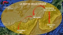 Traffico di droga dalla Calabria a Messina: 16 arresti