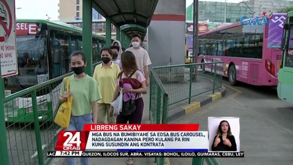 LTFRB, ginagawan pa ng paraan para mapaabot hanggang Disyembre ang libreng sakay sa EDSA Bus Carousel | 24 Oras