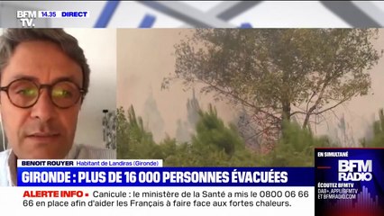 Download Video: Incendies en Gironde: un habitant de Landiras témoigne après son évacuation