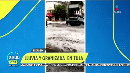 VIDEO: Lluvia y granizada sorprende a Tula, Hidalgo