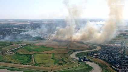 Incendio en Wennington, cerca de Londres, en el día más caluroso jamás registrado en Reino Unido